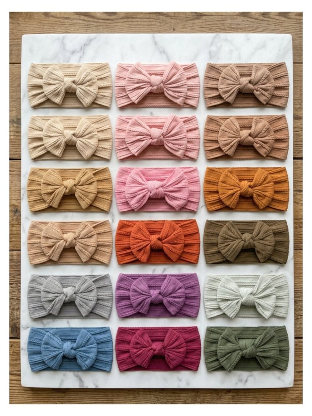 18pc Nylon Baby Headbands Hair Bow Elastics Hairbands